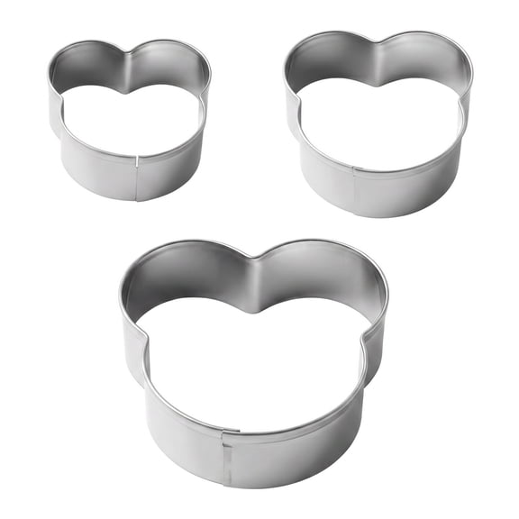 Unique Bargains 3Pcs Stainless Steel Small Metal Cookie Cutters for Baking Silver-5