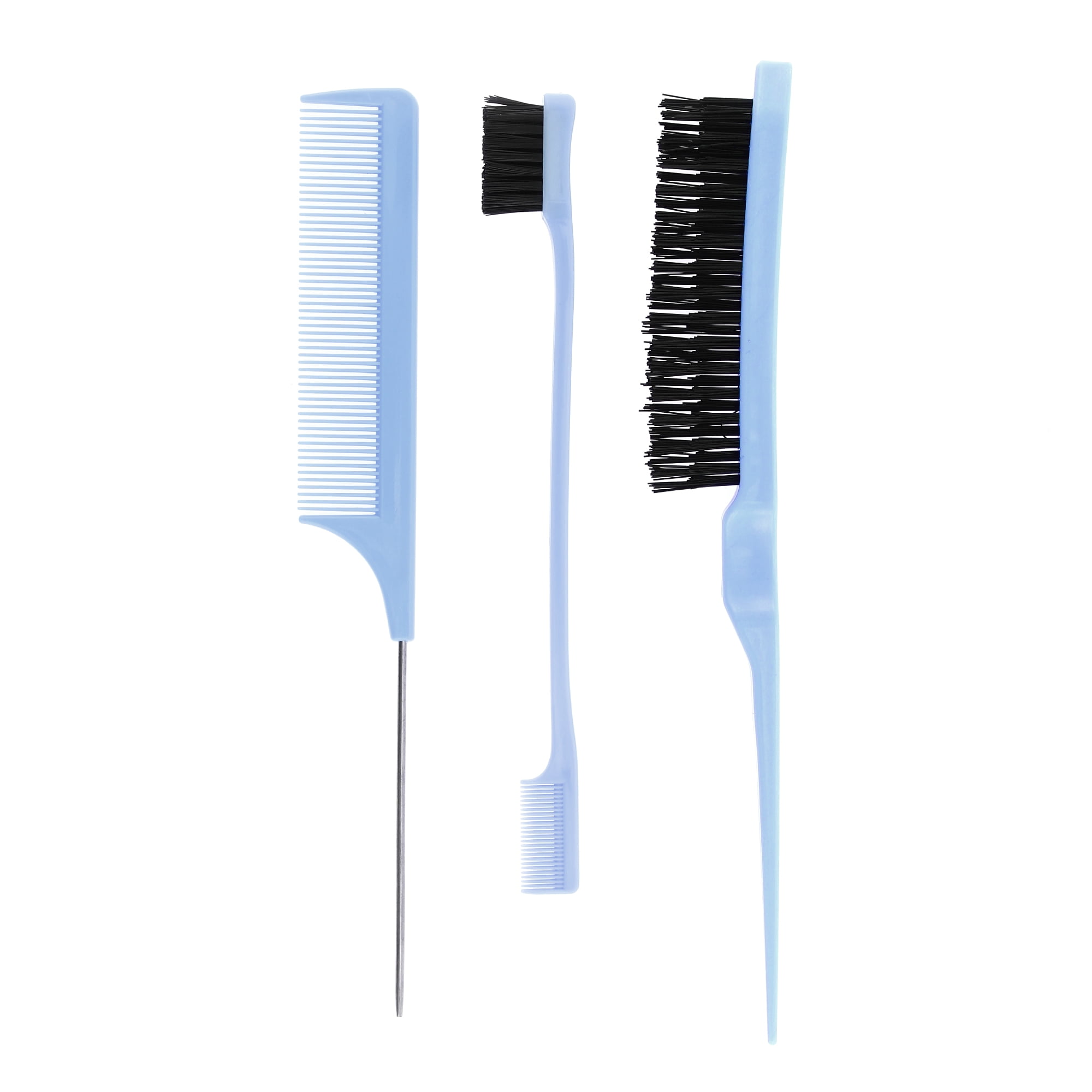 Unique Bargains 3Pcs Women Durable Rat Tail Comb Sky Blue