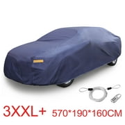 Unique Bargains 3XXL+ Purple Car Cover Waterproof Rain Snow Sun UV Heat Resistant 224x74.8x63inch