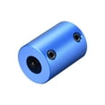 thumbnail image 1 of Unique Bargains 3mm to 8mm Bore Rigid Coupling 25mm Length 18mm Diameter Aluminum Alloy Shaft Couplers Connector Blue, 1 of 3