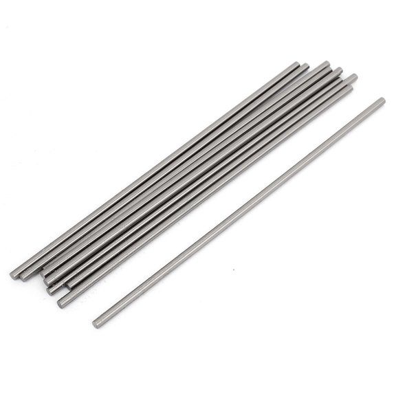 Unique Bargains 3mm x 150mm Graving Tool Round Turning Lathe Bars Silver Tone 10PCS