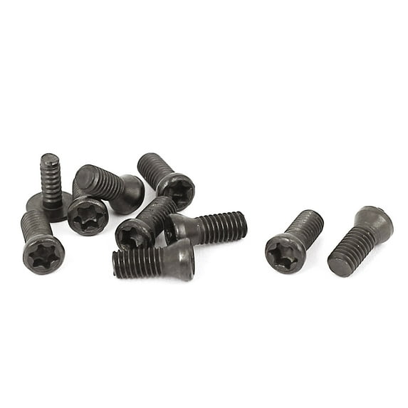 Unique Bargains 3mm x 8mm Metal Countersunk Head Torx Machine Screw Black 10 Pack