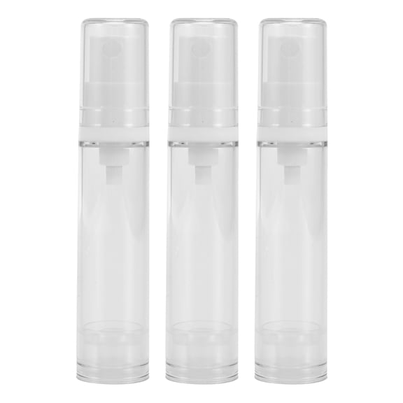 Unique Bargains 3pcs Airless Pump Bottles Clear 0.33 Oz 10ml Travel Pump Bottle Dispenser for Foundation