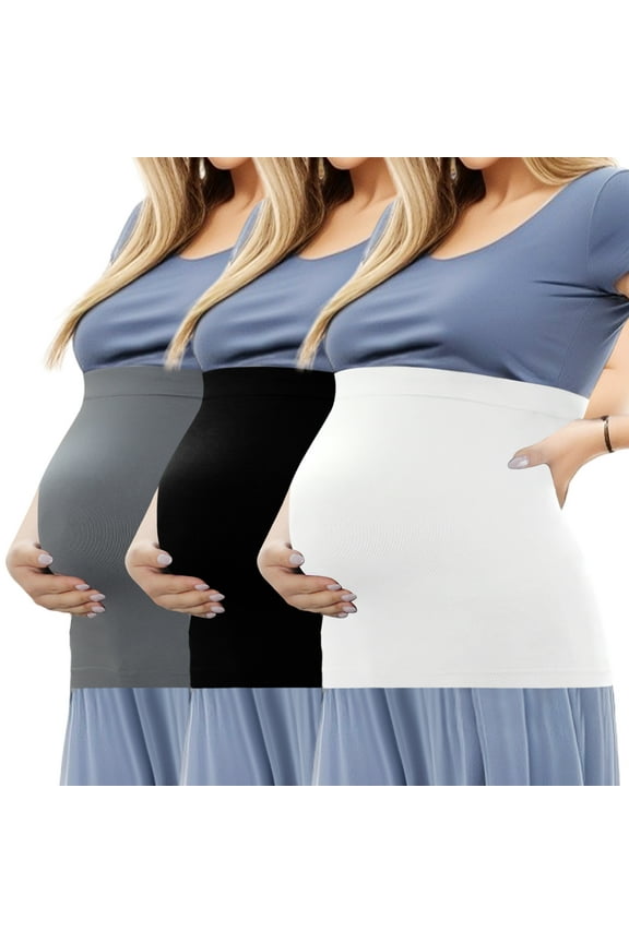 3pcs Belly Bands for Pregnant Non-slip Silicone Pregnancy Belly Support Band Breathable & Stretchable Belly Wrap Postpartum Belly Band for Women S