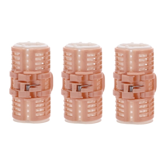 Unique Bargains 3pcs Convenient Heatless Voluminous Hair Roller for Women 2.72"x1.38" Pink White