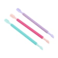 thumbnail image 1 of Unique Bargains 3pcs Double-side Cuticle Pusher Multi-function Cuticle Cutter 5.08" Length Rose Red Green Purple, 1 of 2