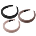 thumbnail image 1 of Unique Bargains 3pcs Fabric Wide Headbands Simplicity Design 1.18inch Light Brown Deep Brown Black for Women Girl, 1 of 7