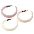 thumbnail image 1 of Unique Bargains 3pcs Fabric Wide Headbands Simplicity Design Classic Style 1.18inch White Beige Light Brown for Women, 1 of 7