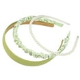 thumbnail image 1 of Unique Bargains 3pcs Fashion Headbands Set Different Designs Headbands Faux Pearl Hair Accessories for Women Party Green, 1 of 7