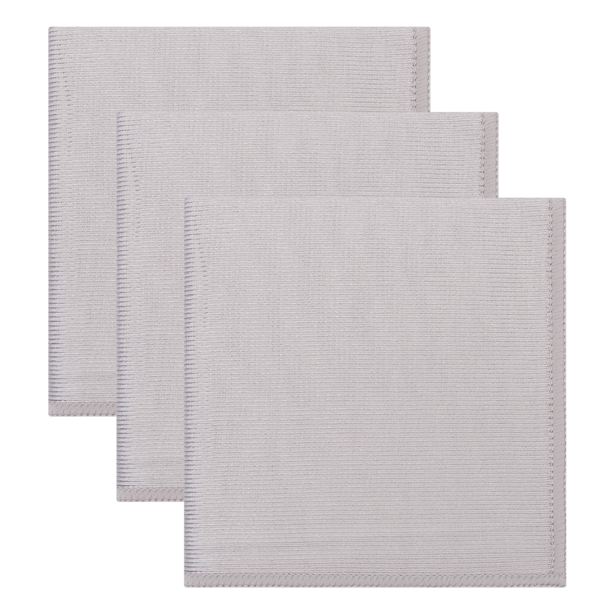 Unique Bargains 3pcs Fish Scale Streak Free Magic Glass Towels Grey 12" x 12"