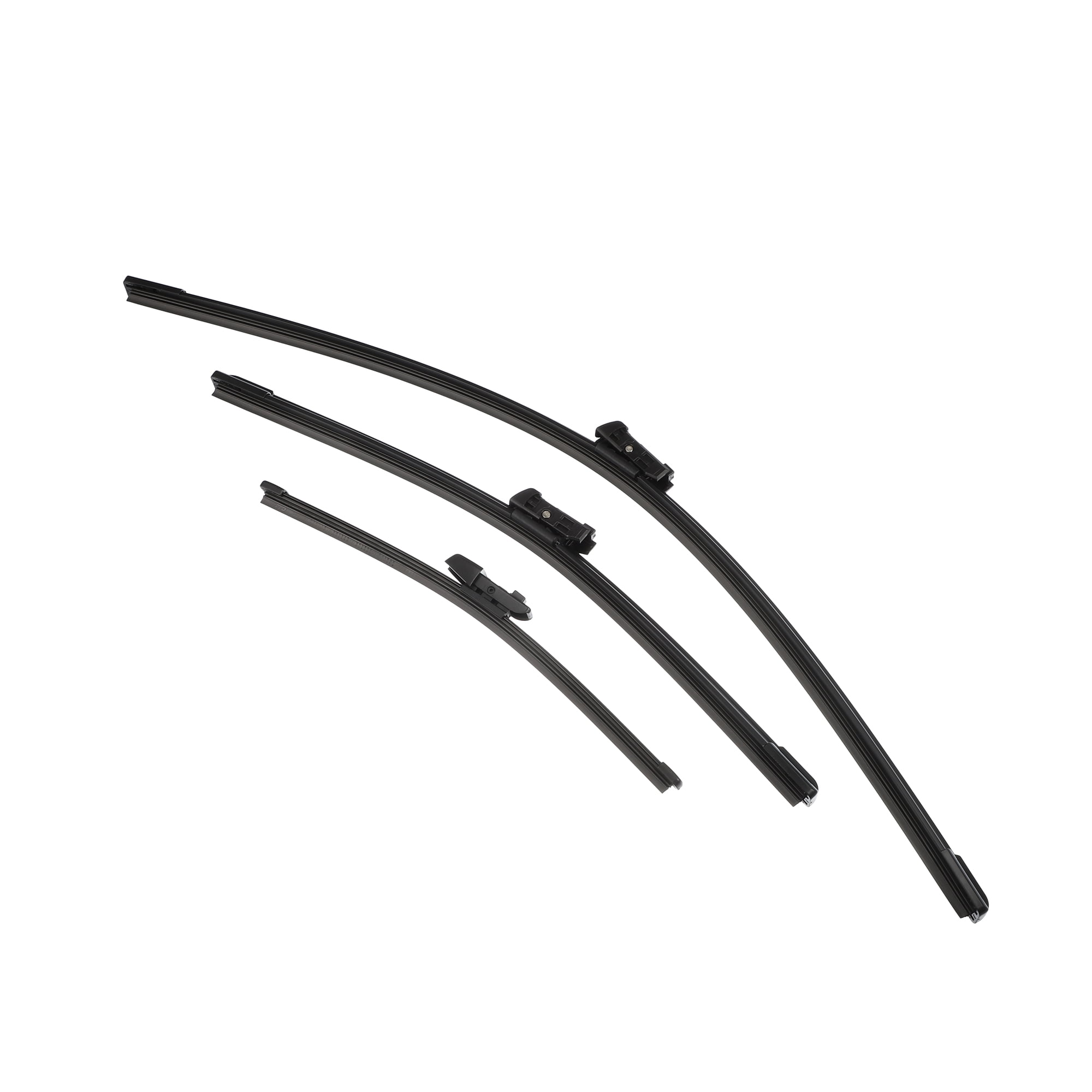 Unique Bargains 3pcs Front Rear Windscreen Wiper Blades Set for VW Polo 6R Hatchback