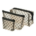 thumbnail image 1 of Unique Bargains 3pcs Heart Shape Print Mesh Makeup Bag Clear Makeup Pouch w Zipper Beige, 1 of 7