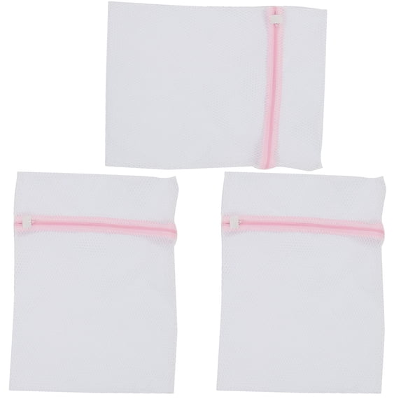 Unique Bargains 3pcs Household Laundry Washing Machine Clothes Socks Underwear Mesh Zippered Washing Bag