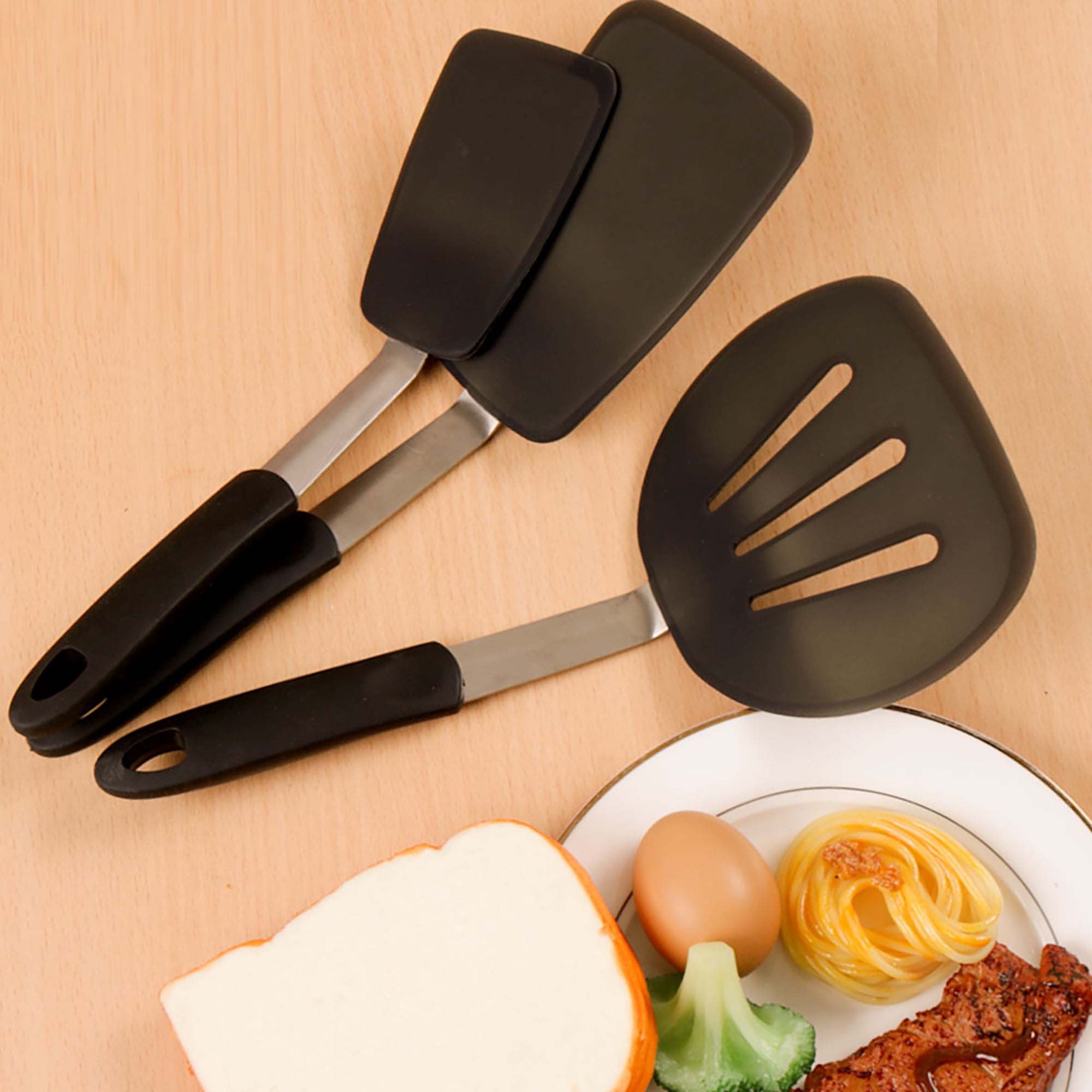 Unique Bargains 3pcs Kitchen Cooking Silicone Spatula Set Heat