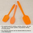 thumbnail image 1 of Unique Bargains 3pcs Kitchen Silicone Spatula Set Heat Resistant Rubber Turner Scraper Cooking Baking Utensils Orange, 1 of 7