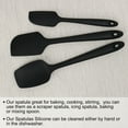 thumbnail image 1 of Unique Bargains 3pcs Kitchen Silicone Spatula Sets Heat Resistant Rubber Scraper Cooking Baking Red Black, 1 of 7