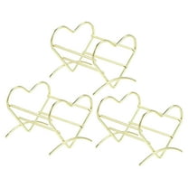 Unique Bargains 3pcs Love Shaped Beauty Egg Holder Makeup Sponge Case Drying Stand Cosmetic Egg Holder Gold Tone