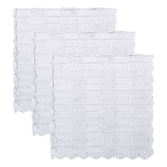 Unique Bargains 3pcs Microfiber Streak Free Magic Glass Cloths Light Grey 12" x 12"