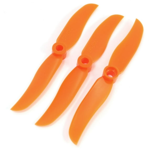 Unique Bargains 3pcs Orange RC Helicopter Motor 6mm Shaft EP-5030 Propeller Prop Set