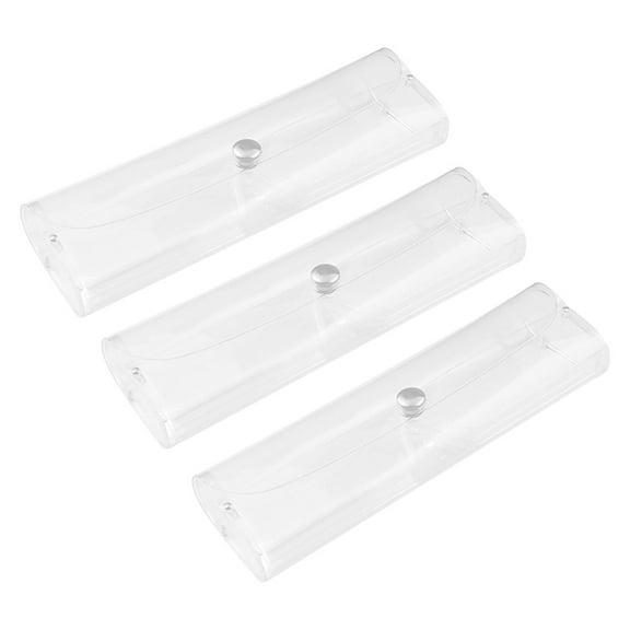 Unique Bargains 3pcs Plastic Soft Eyeglasses Eyewear Glasses Case Holder Clear