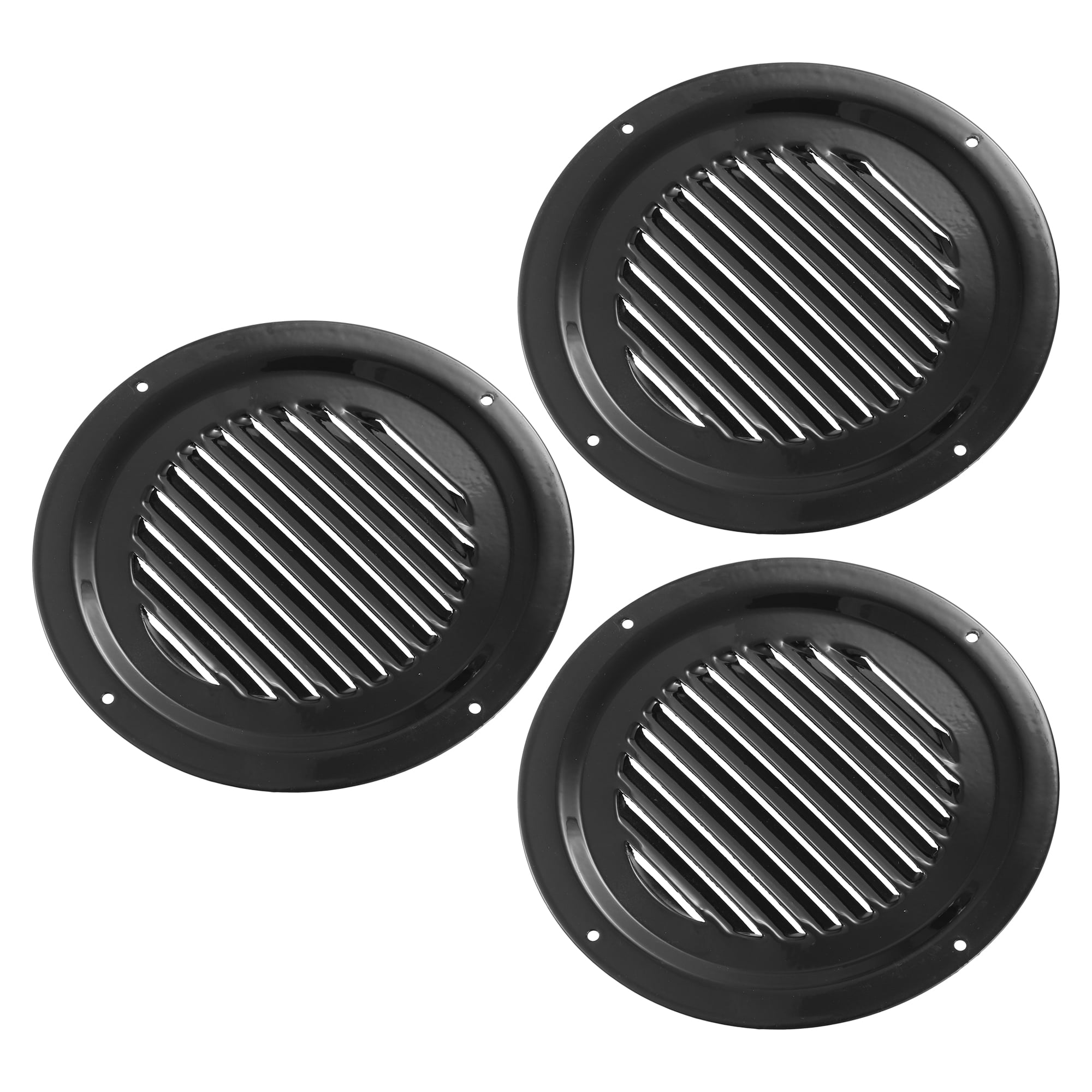 Unique Bargains 3pcs Round Marine Boat Louvered Ventilation Vent Stainless Steel Cover 6"