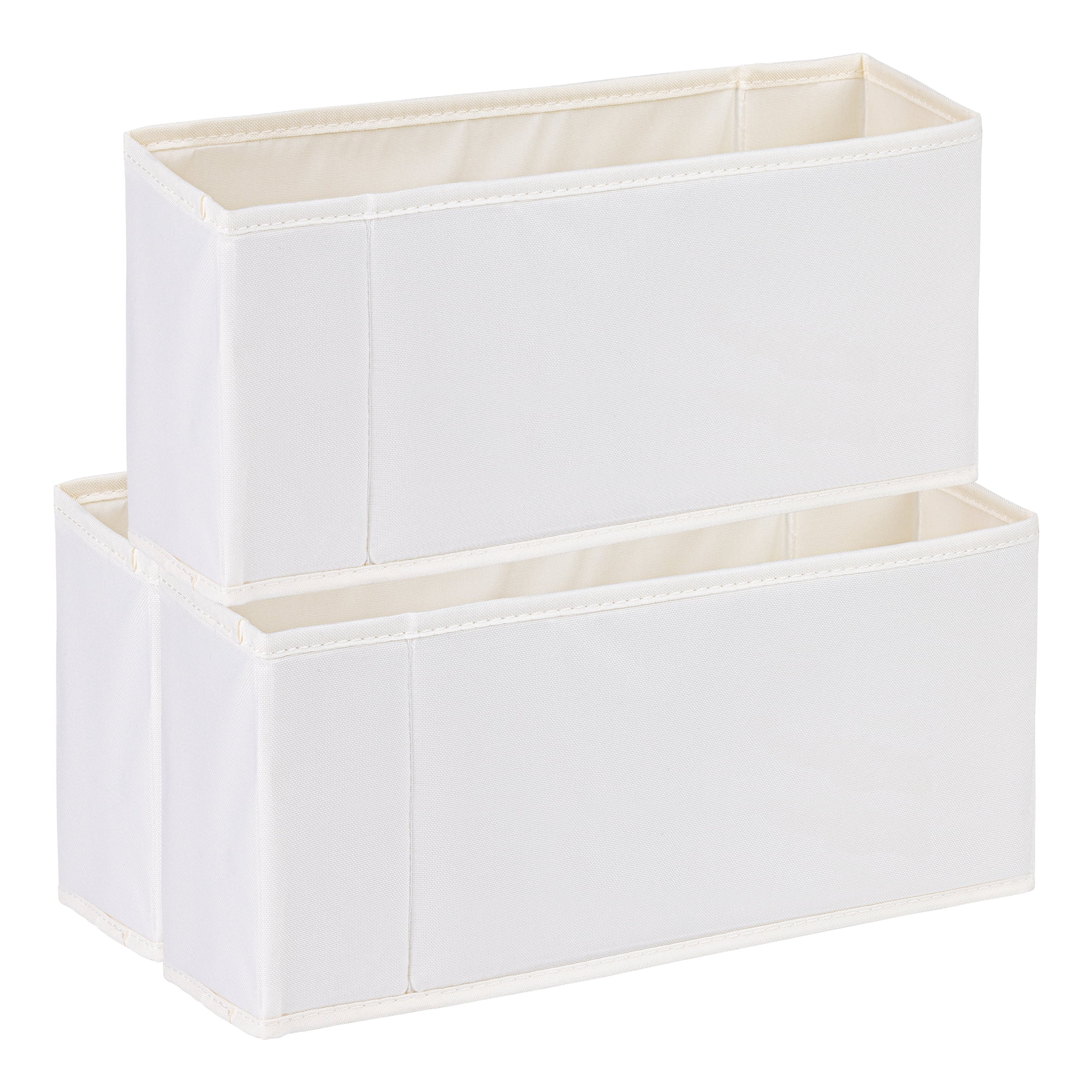 Unique Bargains 3pcs Storage Cube Fabric Storage Bin White 17.3*3.9*7.9in