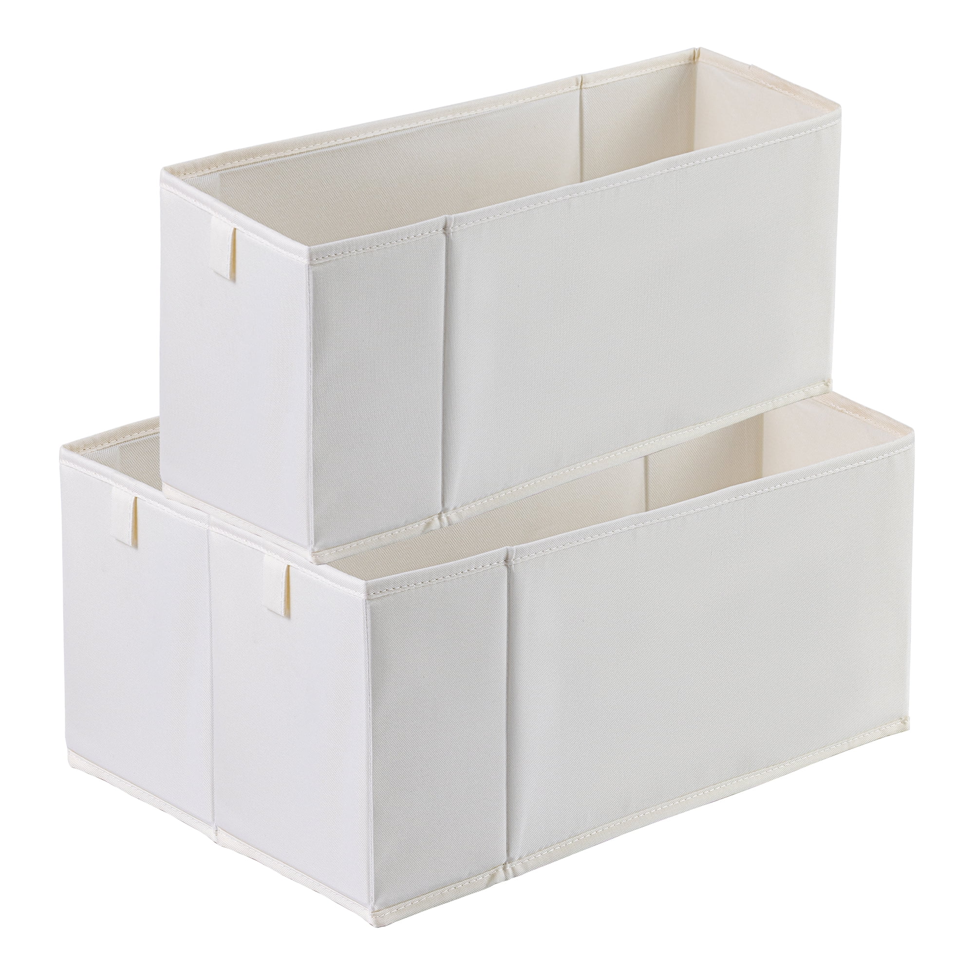 Unique Bargains 3pcs Storage Cube Fabric Storage Bin White 17.3*5.9*7.9in