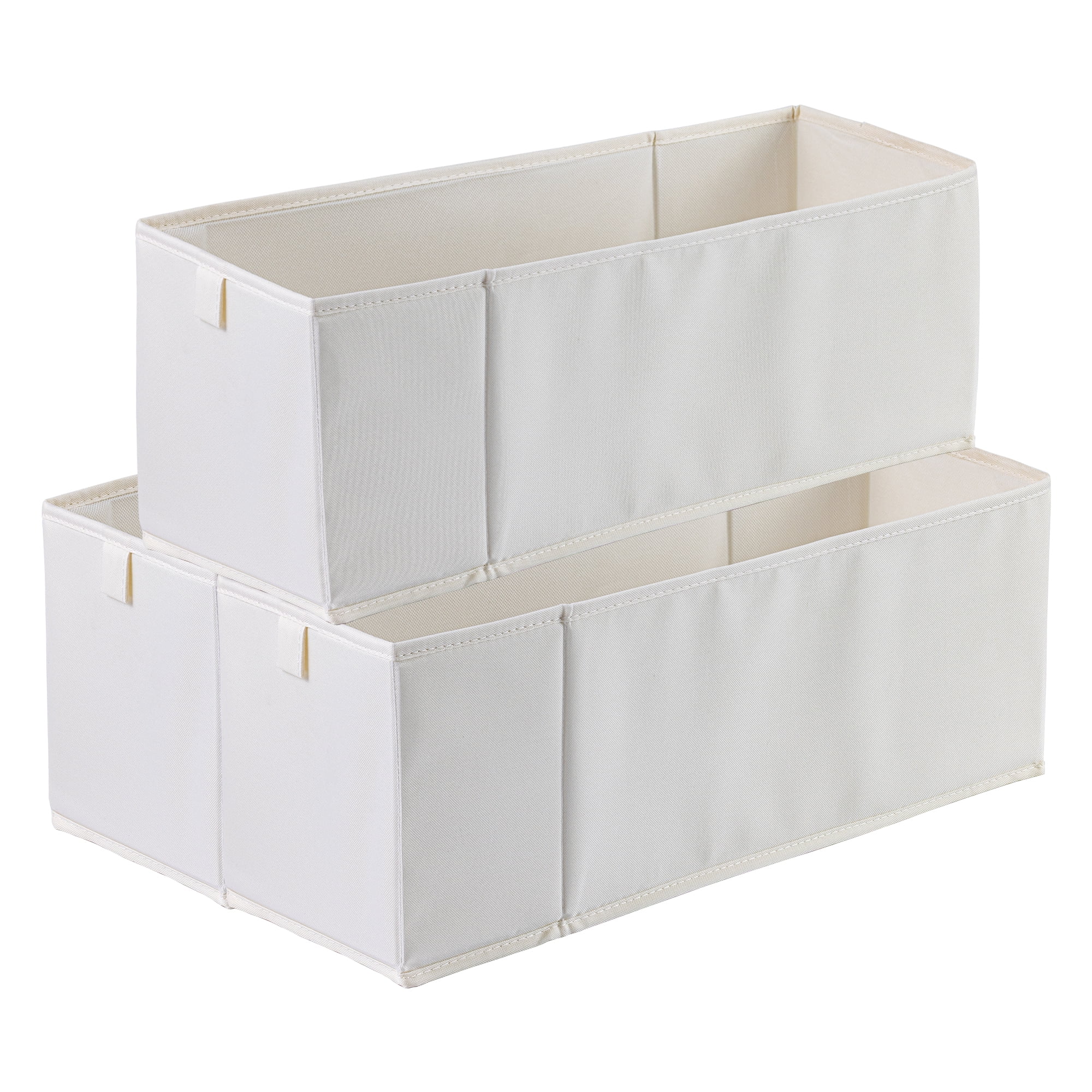 Unique Bargains 3pcs Storage Cube Fabric Storage Bin White 20.9*6.7*7.9in