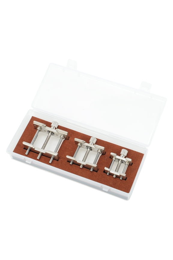 3pcs Watch Movement Holder Metal Reversible Movement Holder Watchmaker Repair Tools Kit for Fix Movement 1.8/1.5/1inch