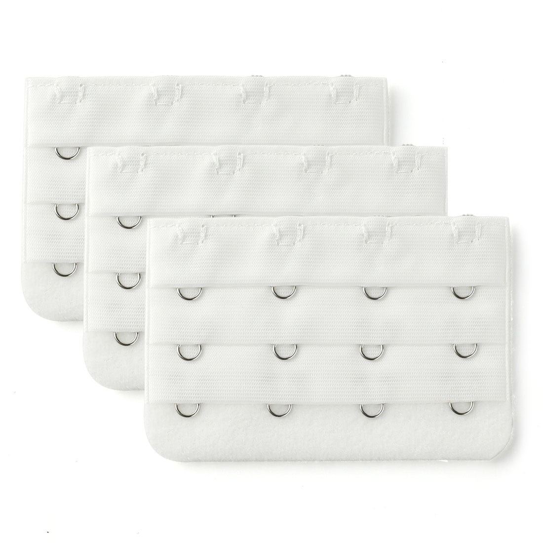 White Bra Making Replacement Hook and Eye Tape Closures - 2 Rows - 1 1/2  Wide - Lingerie Design, DIY Bra Supplies (HE132W)