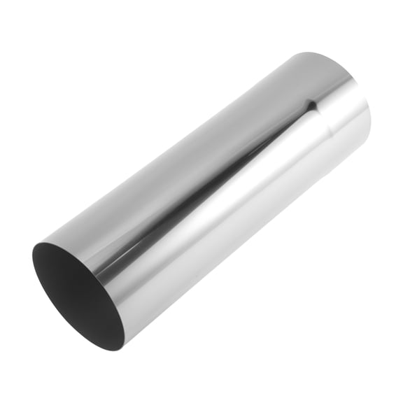 Unique Bargains 4.02 Inch Straight Exhaust Pipe Tube T304 Stainless Steel DIY Custom Car Modified Tubing Piping 12.01 " Leg Length Polishing Silver Tone