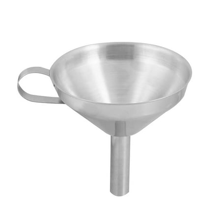 Unique Bargains 4.1" Mouth Diameter Silver Tone Stainless Steel Laboratory Kitchen Measure Filter Funnel