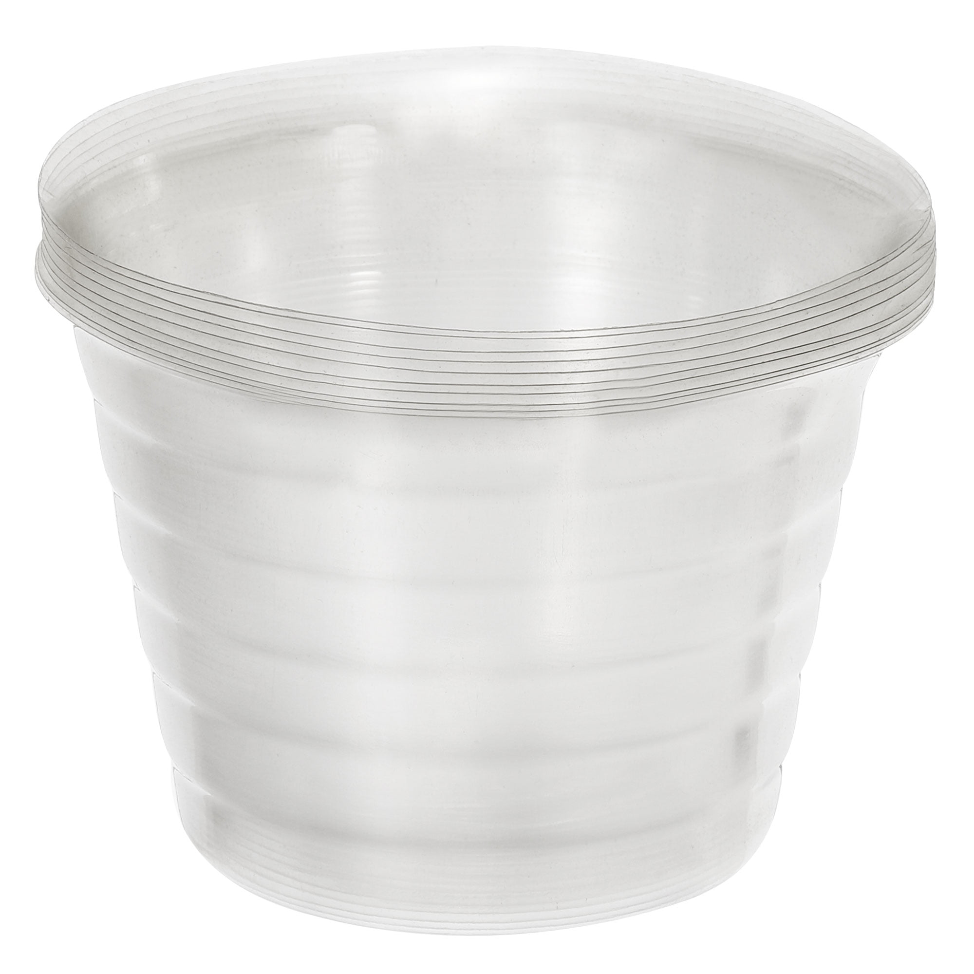 Unique Bargains 4.3" Plastic Round Plant Pot Saucer Flower Drip Tray, Clear 10 Pack
