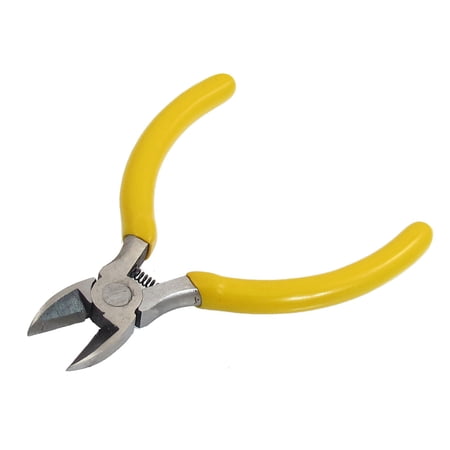 Unique Bargains 4.5" Length Metal Diagonal Cutting Pliers Wire Cutter Tool Yellow