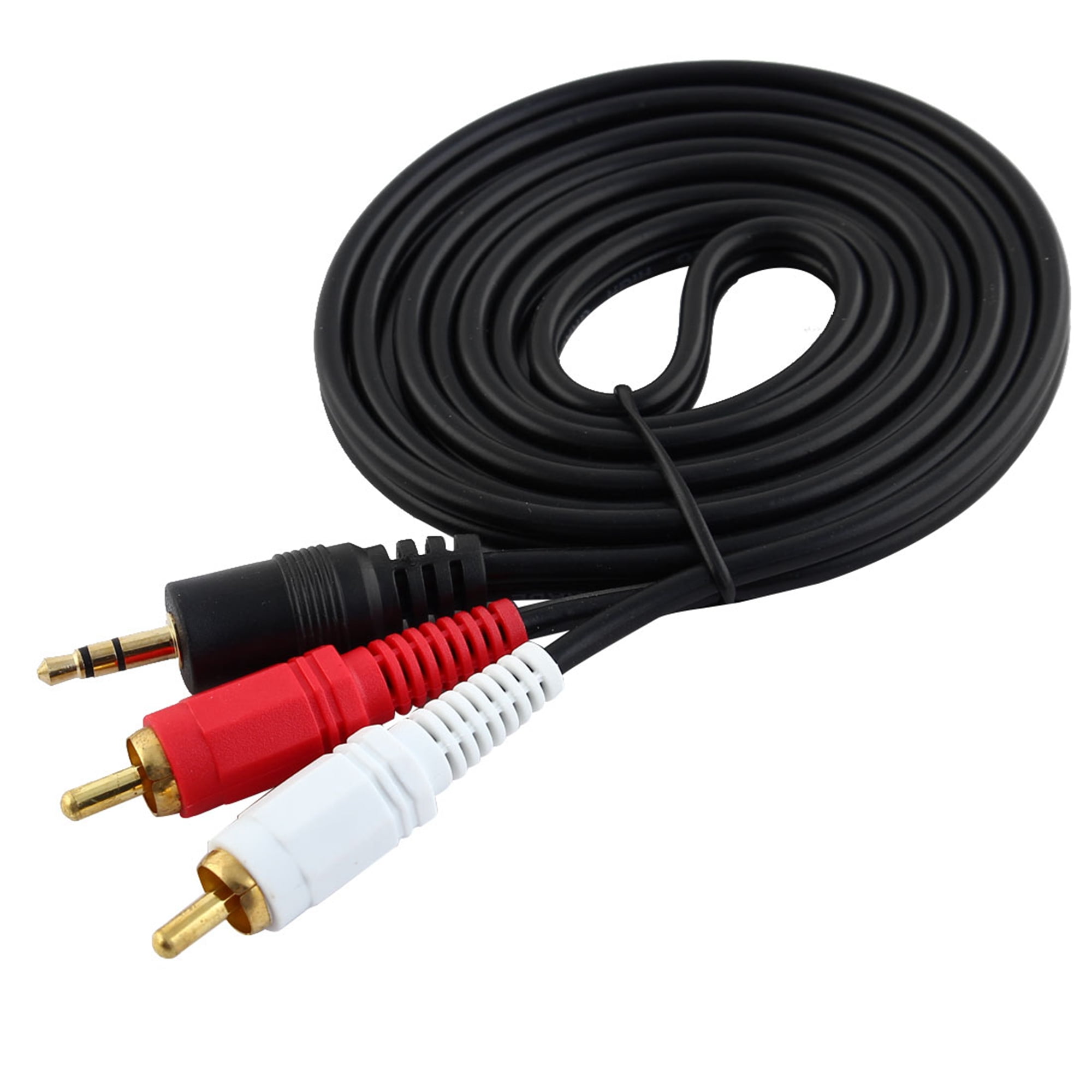 Unique Bargains 4.6ft 3.5mm Stereo Male to 2 RCA Male Aux Audio Cable
