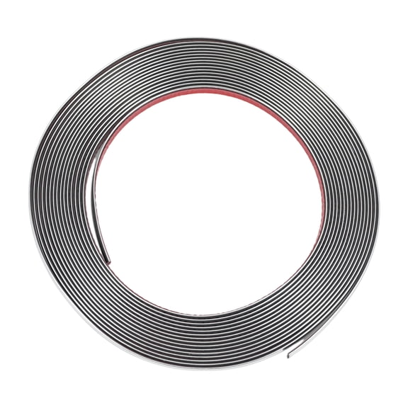 Unique Bargains 4/9" 12mm Width 33Ft 1000cm Length Window Trim Strip Kit Silver Tone