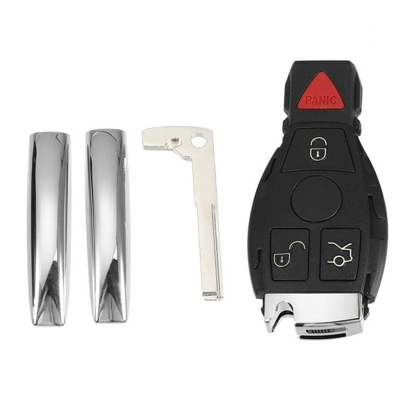 Unique Bargains 4 Button Key Fob Case Keyless Entry Remote Key Shell for Mercedes Benz E320 with Blade No Chip