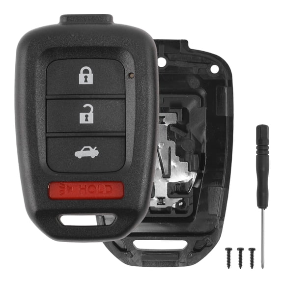 Unique Bargains 4 Buttons Key Shell Case Keyless Entry Remote Key Fob Replacement Case for Honda Accord 2013-2015 for Honda Civic 2014-2015