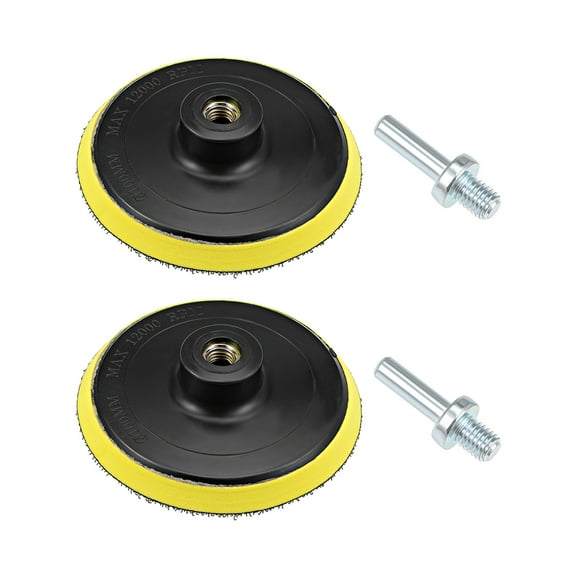 Unique Bargains 4" Dia M10 Drill Adapter Hook and Loop Backing Pad 2 Pack