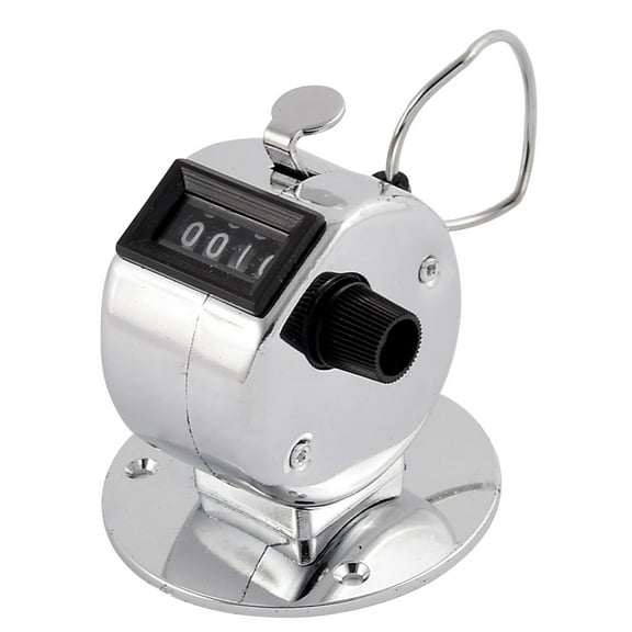 Unique Bargains 4 Digit Number Clicker Manual Hand Tally Mechanical Palm Counter Arithmometer