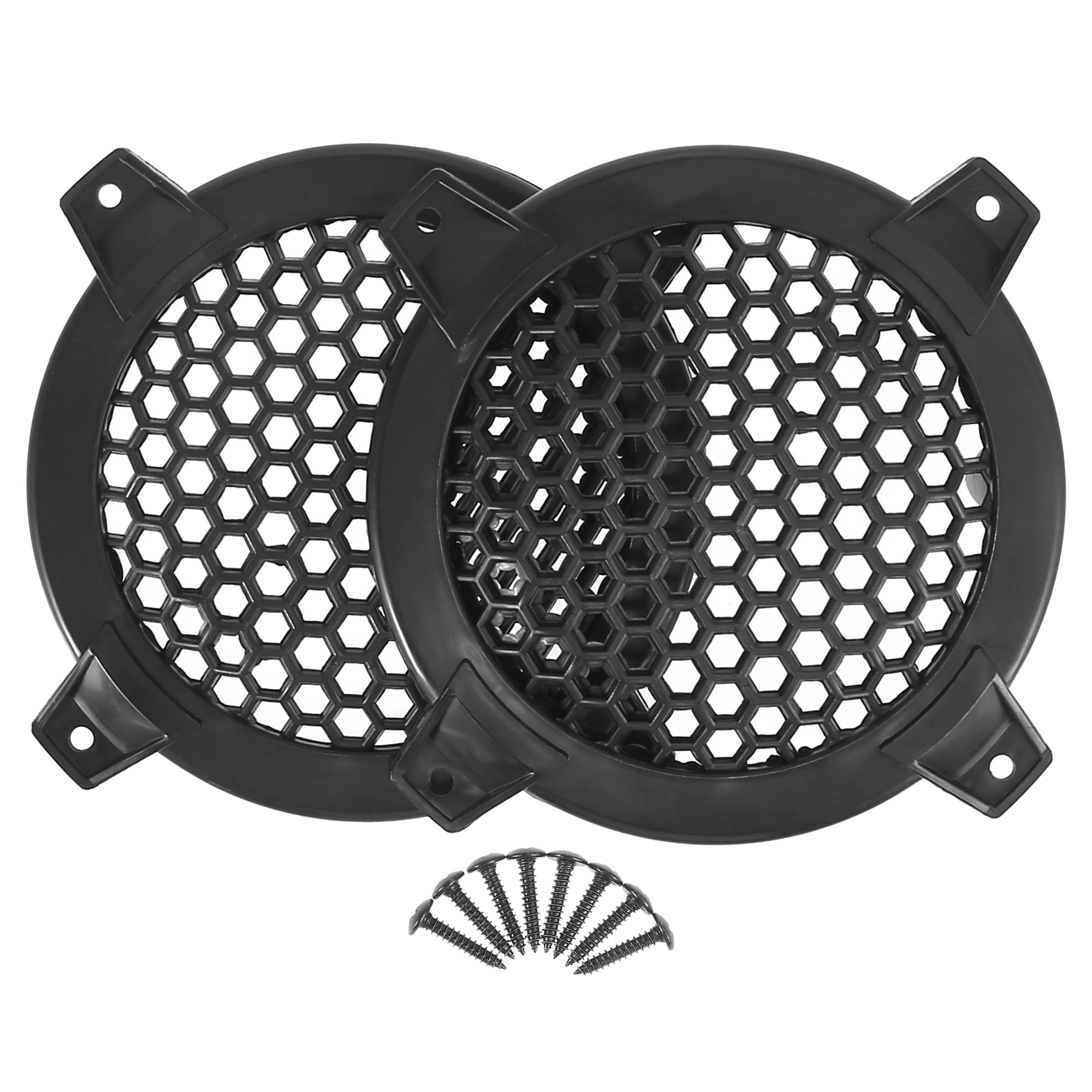 Unique Bargains 4 Inch Universal Speaker Grills Cover with Screws - Pack of 2