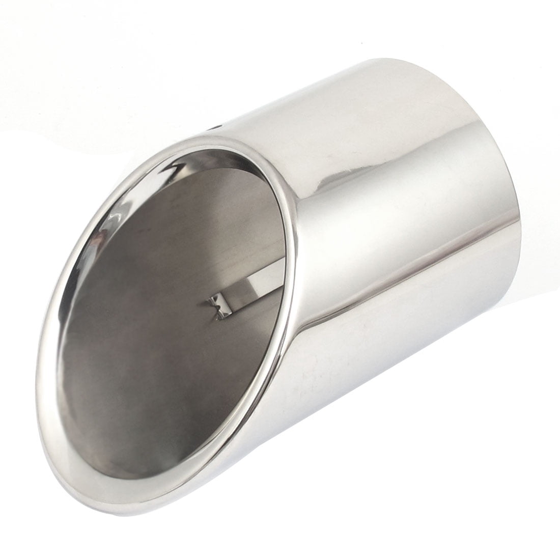 Unique Bargains 4" Inlet Dia Silver Tone Exhaust Pipe Tip Muffler Tail