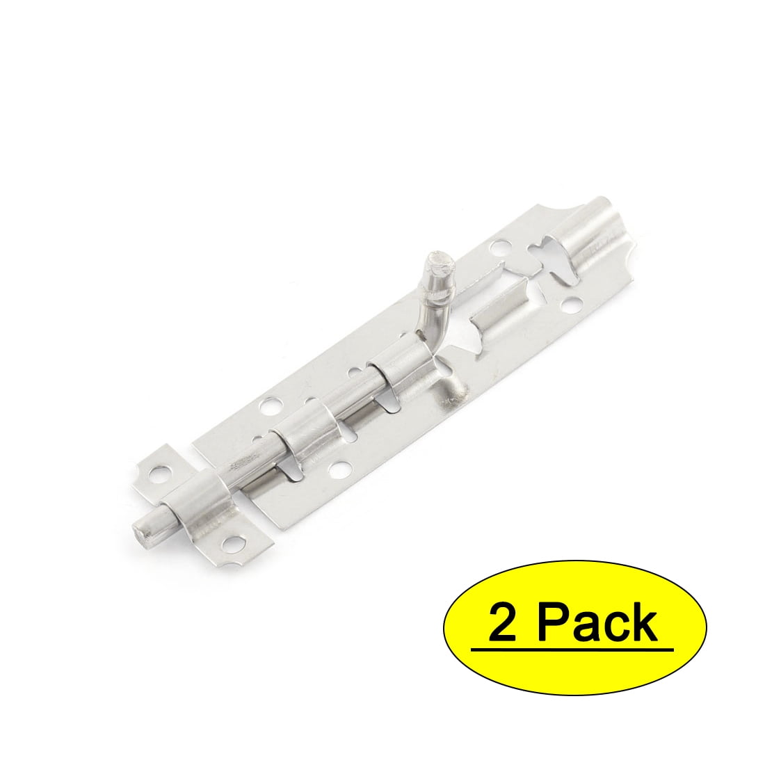 Unique Bargains 4" Long Stainless Steel Door Gates Latch Slide Lock Bolt 2 Pcs