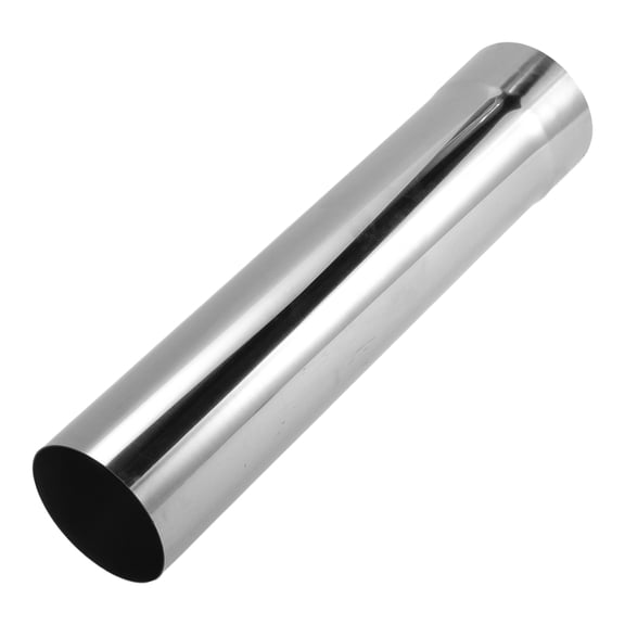 Unique Bargains 4" OD 457mm/18.0inch Length Straight Exhaust Pipe Tube T304 Stainless Steel Car Tubing Piping Surface Polishing Silver Tone