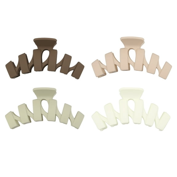 Unique Bargains 4 PCS Large Hair Claw Clips Hair Clips for Thick Curly Hair 4.33 Inch Wave Clips