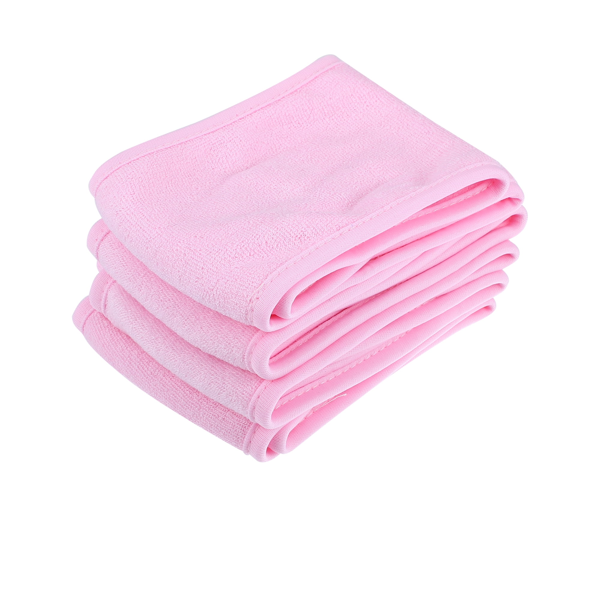Unique Bargains 4 PCS Spa Facial Adjustable Face Wash Headband Pink