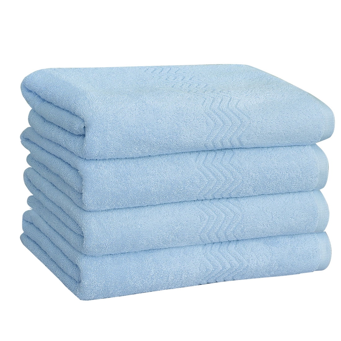 Brand – Pinzon Organic Cotton Bath Towel, Set of 4, Indigo Blue