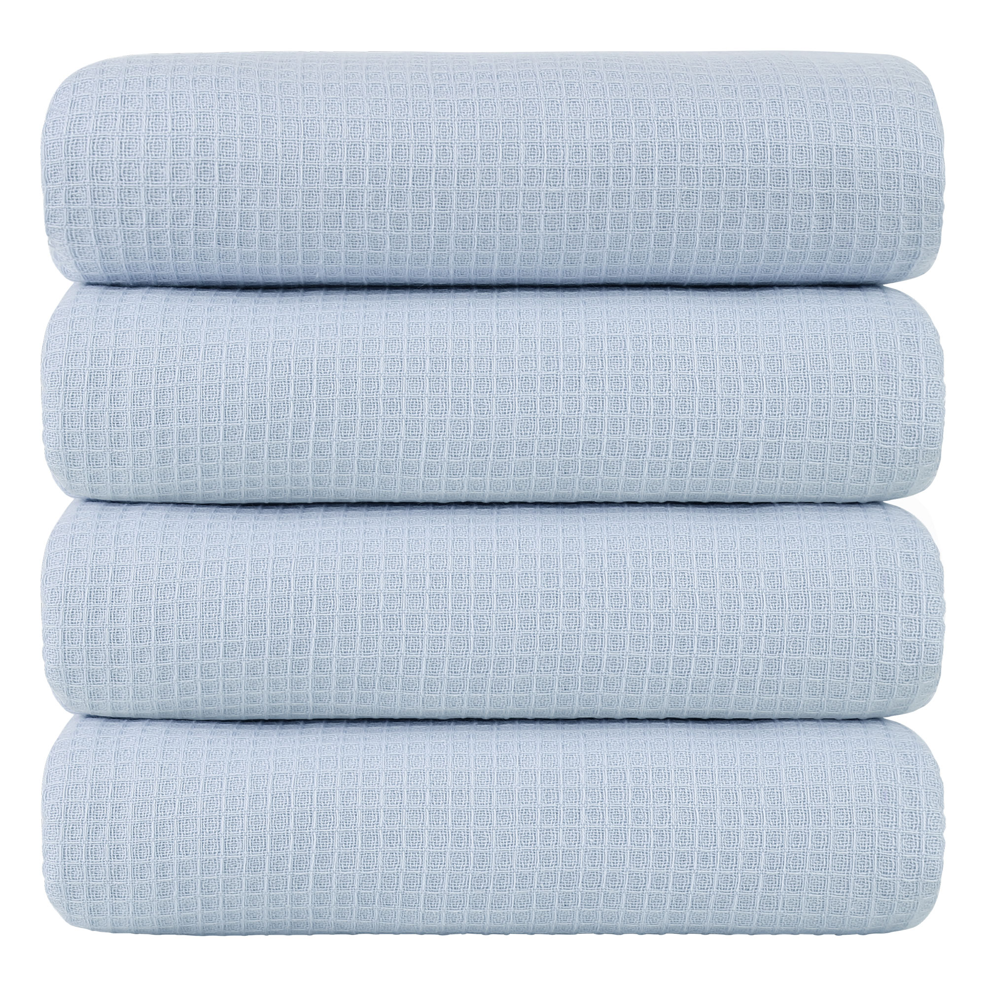 EXCELSIOR Large Blue Bath Towels 2-Pack – 100% Turkish Cotton, 27x55, Soft & Absorbent