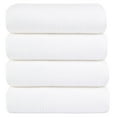 thumbnail image 1 of Unique Bargains 4-Pack 100% Cotton Waffle Weave Absorbent Bath Towels 27" x 55" White, 1 of 8