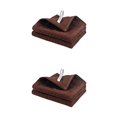 thumbnail image 1 of Unique Bargains 4 Pack 100% Cotton Waffle Weave Solid color Kitchen Towels Brown 12" x 12", 1 of 6